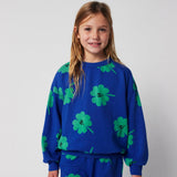 Bobo Choses Kinder Lucky Clover Sweatshirt all over Blau