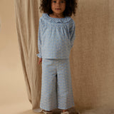 Lil' Atelier Kinderhose für Mädchen weit Zen Blau NMFTESSIE